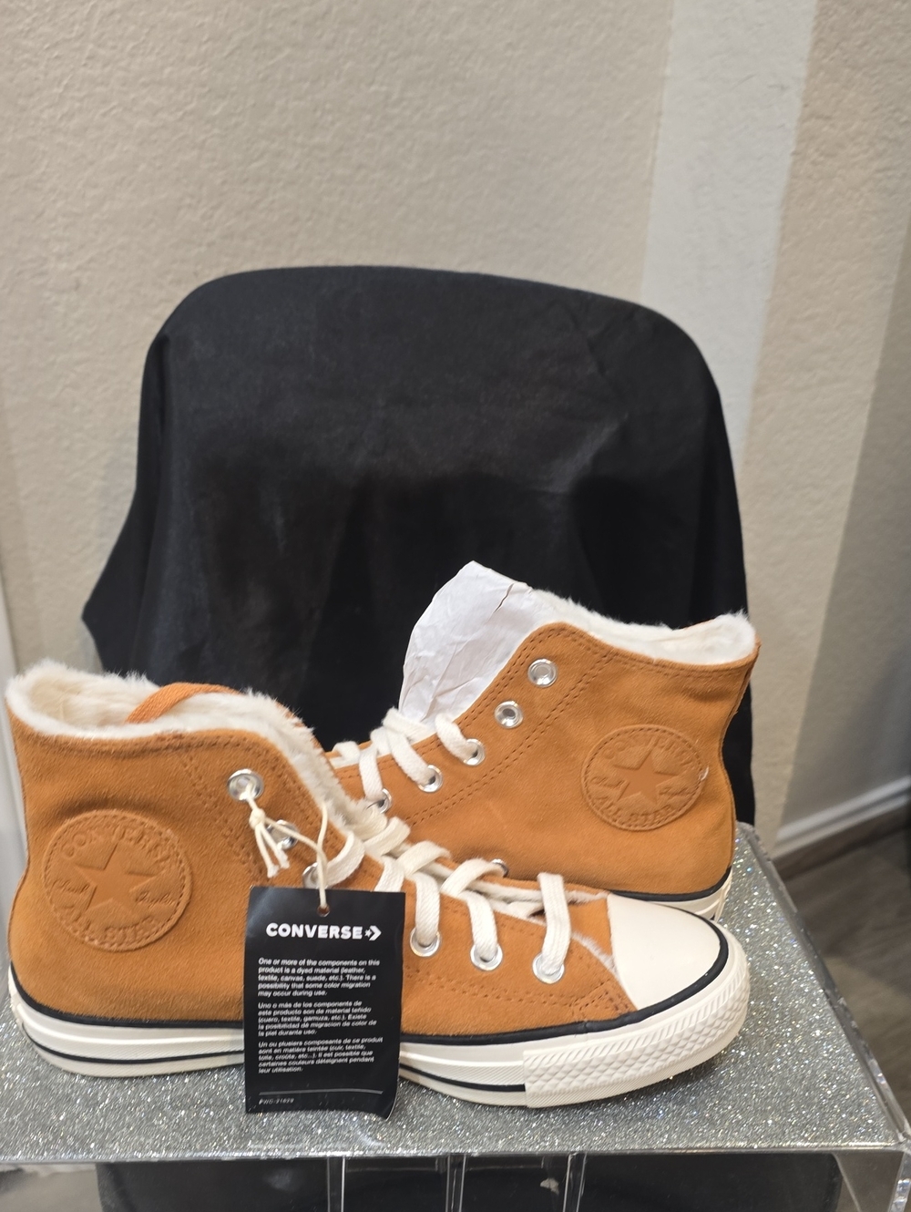 Converse Chuck Taylor All Star Cozy Suede Sneakers- Gingersnap/Egret - Picture 12 of 16